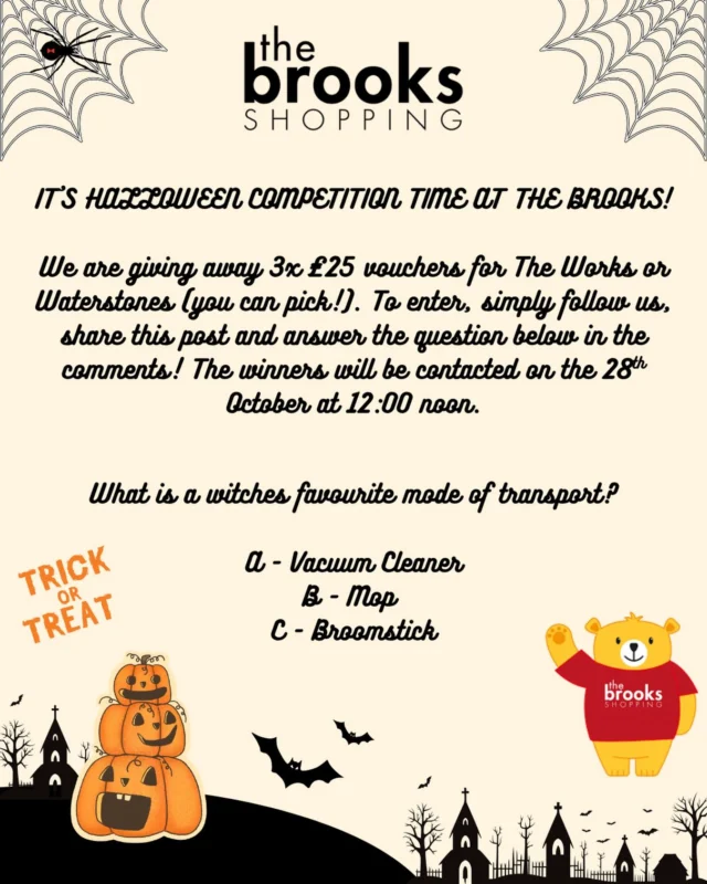 It’s time for another COMPETITION! We are giving away 3x £25 vouchers for The Works or Waterstones, and you can pick what you’d rather have! To enter, simply follow us, share this post and answer the question above in the comments! The lucky winners will be contacted on the 28th October at 12 noon! Good luck🎃✨!